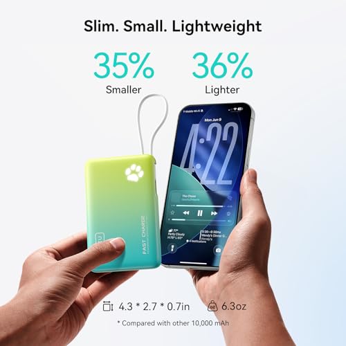 Image of INIU 45W Fast Charging Tablet Portable Charger, Smaller 10000mAh Power Bank