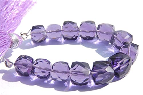 Cubes d'améthyste violette AAA 7mm pour bijoux de luxe durables