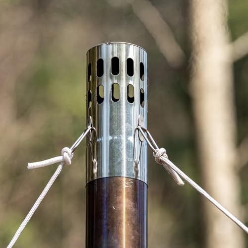 Tapa de chimenea para estufa de camping TAISOCA con parachispas y protector de brasas 3