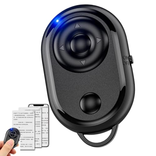 Girador de páginas con punta de dedo, control remoto inalámbrico para cámara de teléfono, desplazamiento de video inalámbrico, controlador de botón de mini videocámara para grabación de fotos, libros