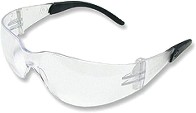 Radians MRR110ID Mirage RT Sleek and Lightweight Design Safety Glasses with Rubber Tipped Temples, Clear Lenses, one size