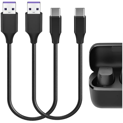 GEEKRIA USB-C Earbuds Charger Cable 2-Pack Cover