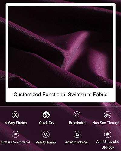 Haivido V Neck One Piece Swimsuits With Ruching Bathing Suits Tummy Control Beach Swimwear For Women #TOP3