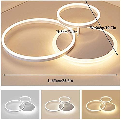 Éclairage de plafond intérieur LED avec télécommande, lampe de chambre et salon dimmable - 4