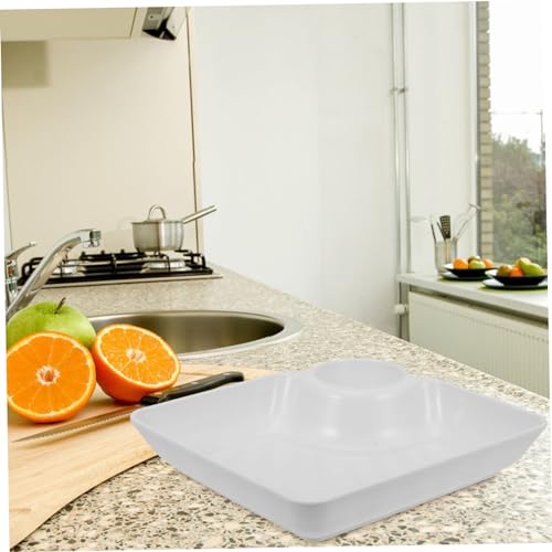 Platos para dumplings Luxshiny 5 piezas con compartimento para salsa miniatura 6