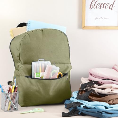 Image of Amylove 12 Pack Backpack in Bulk 17 inch Lightweight Outdoor Travel Bag Classic Bookbags Bulk for Elementary Middle High (Morandi,Cute)