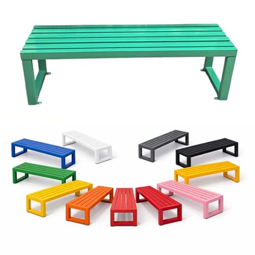 Wnanch Banc en Métal Haute Résistance 400kg Banc de Jardin Résistant aux Intempéries Banc d'Extérieur sans Dossier pour Écoles Parcs Espaces Publics...