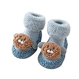 6-24 Months Infant Outfit Winter Todler Kids Socks Shoes Flat Bottom Plush Warm Cute Kids Toddler Slippers