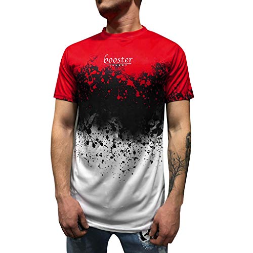 Men O Neck Tees Tops Summer 3D Print Shrt Sleeve T Shirts Graphic