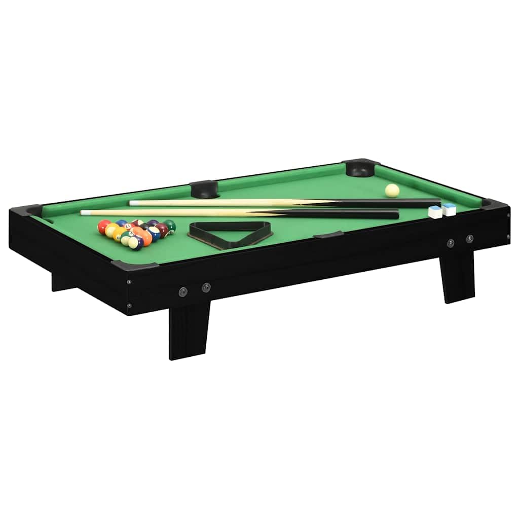 Genérico Mini Mesa de Billar Negro y Verde 92x52x19 cm,Deportes,Juegos de Interior,Billar,Mesas de billar-92500