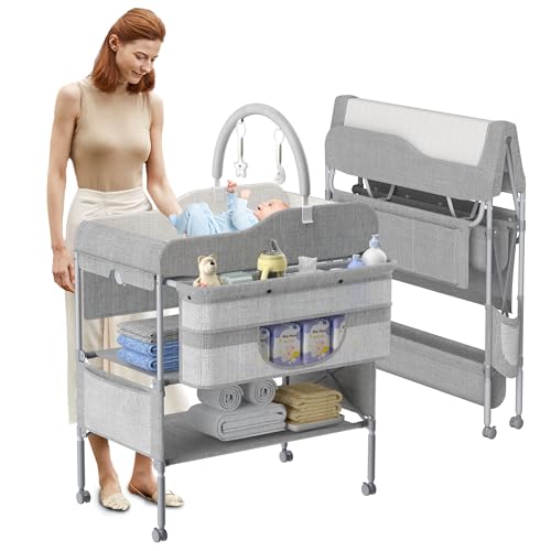 Portable Baby Changing Table, Foldable Changing Table Dresser Changing Station ...