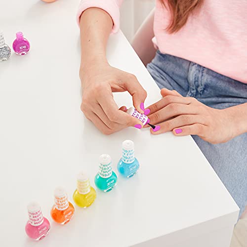Three Cheers For Girls - Rainbow Bright Nail Polish Days Of The Week - Nail Polish Set For Girls & Teens - Includes 7 Colors - Non-Toxic Nail Polish Kit For Kids Ages 8+ #TOP4