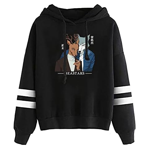 westtrend BEASTARS Hoodie Unisex 2D Aesthetic Anime Print Hoodie Casual Soft Sporty Crewneck Sweater for Spring Autumn Winter New Tops Cover