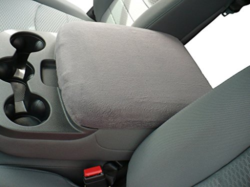 Car Console Covers Plus Made in USA Designed for Ram Classic and All Bucket Seat Models 2014-2026 Fleece Auto Armrest Center Console Cover Dark Gray