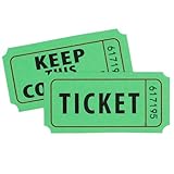 Azureal 800 boletos de rifa, boletos numerados consecutivamente, boletos de rifa 50/50 para eventos, carnavales, entrada, recompensa de clase, premios (verde)