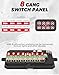 KEMIMOTO 8 Gang Switch Panel Enhanced Sensitivity, LED Touch Control, Electronic Relay System, 12-24V Waterproof Compatible with Cars, UTVs, Trucks, Wrangler and RZR X3