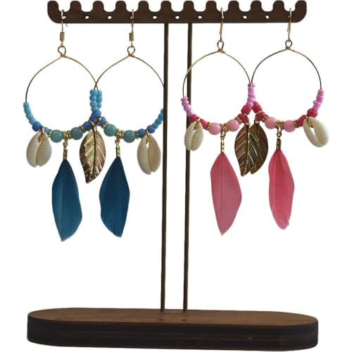 Boucles d'oreilles plumes légères pour sublimer un visage avec un style ethnique - 5