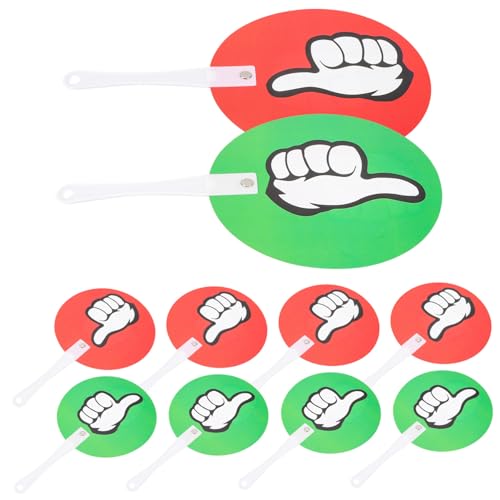 jojofuny 10 Piezas Paletas de Votación para Aula Reutilizables Tablero de Juicio Portátil Suministros para Maestro y Evaluación Clase
