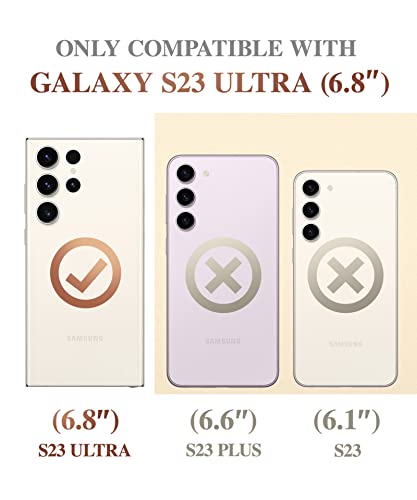 Image of GVIEWIN for Samsung Galaxy S23 Ultra Case Slide Camera Cover 2 Front Frames