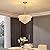 Crystal Chandeliers for Dining Room Light Fixture Over Table, Empire Style K9 Crystal Chandeliers for Bedroom, 4 Lights Gold Luxury Lighting Fixtures for Entryway Kitchen Island Foyer D15 Inch