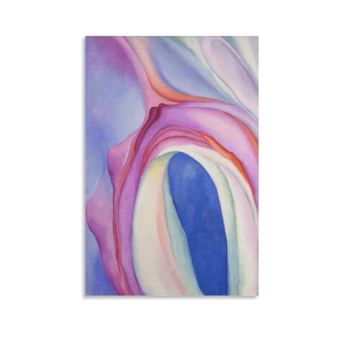 Poster Musique Rose et Bleu 2 de Georgia O'Keeffe toile art moderne 40x60cm