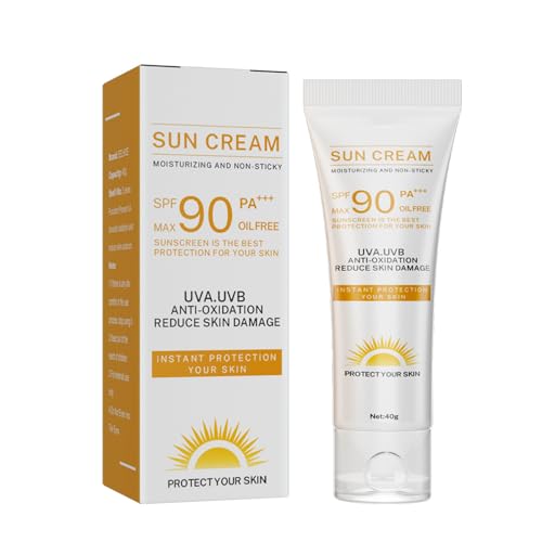 Sonnencreme LSF 90, Sunscreen SPF 90, Sonnenschutz Gesicht Anti-Aging, Feuchtigkeitsspendende Sonnenschutzlotion, UVA/UVB Schutz Super Sunscreen, Sonnenschutzcreme für Gesicht und Körper