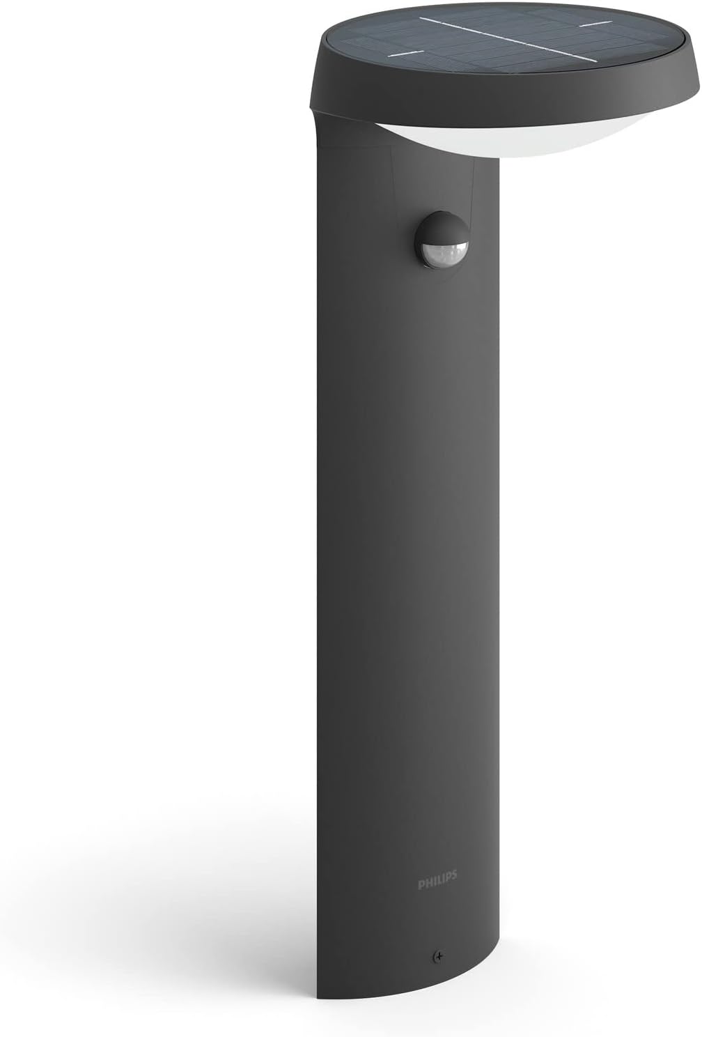 Tyla Ultra Efficient Solar Post Light [1 x 9W Warm White] Anthracite Grey, for Outdoor Path Lighting, Garden