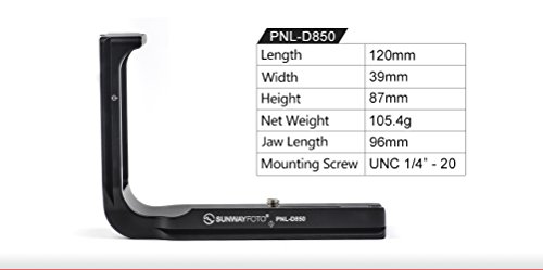 Sunwayfoto Pnl-D850 Dedicated L Plate For Nikon D850 Camera Arca / Rrs Compatible Sunway #TOP3