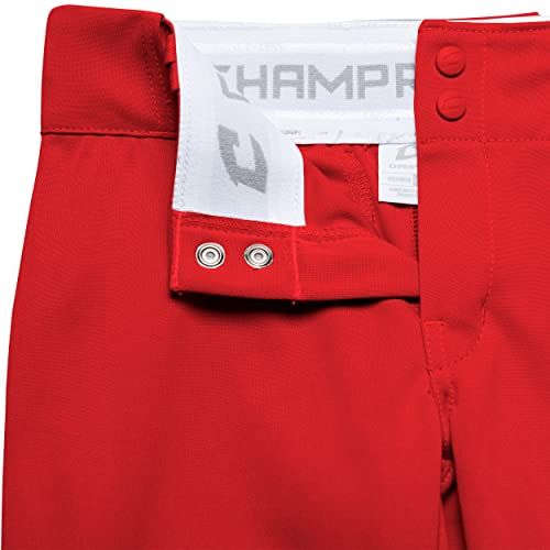 Champro Girls Tournament Traditional Low-Rise Softball Pant, X-Large, Scarlet #TOP5