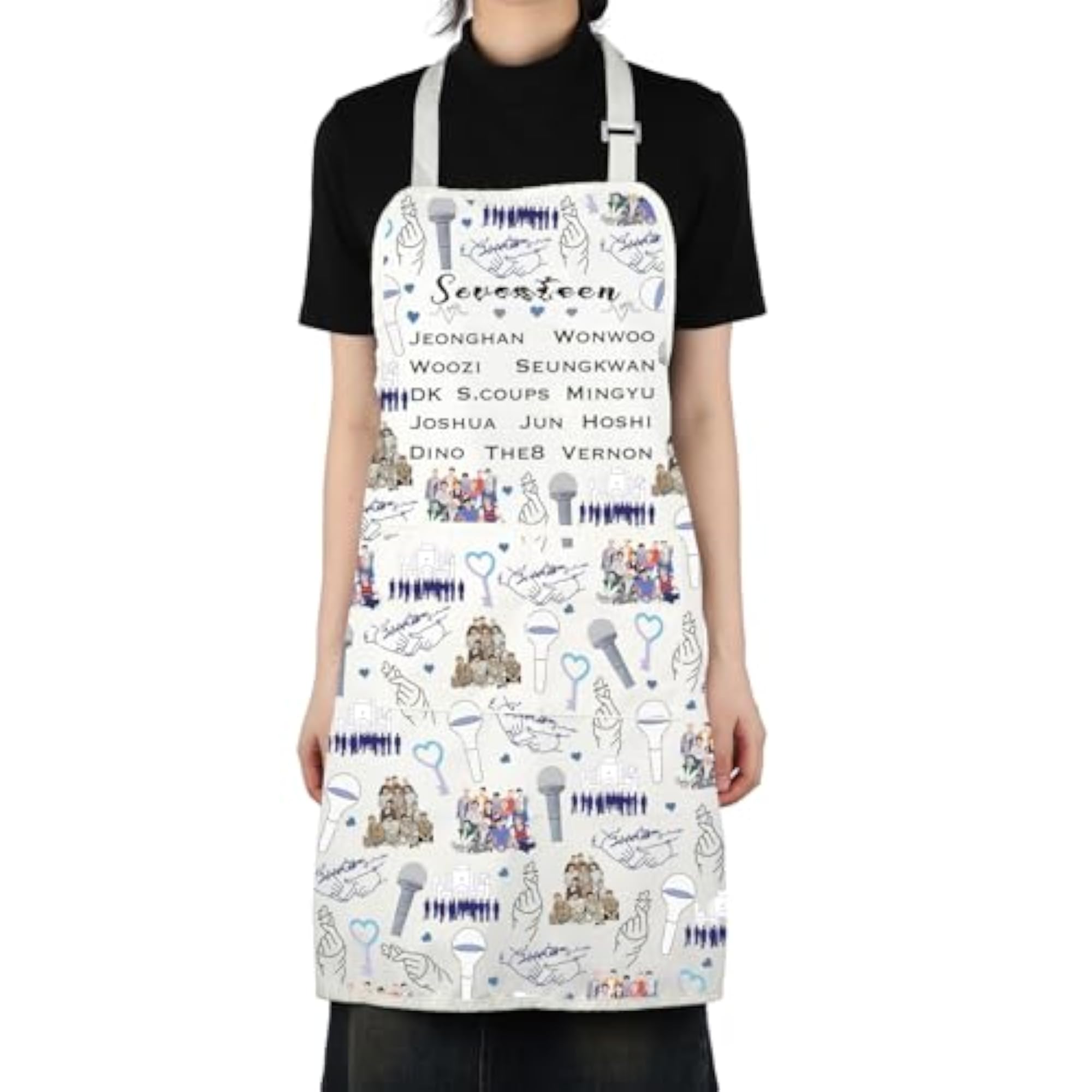 Korea-Pop 17 Group Apron Music Album Inspired Gift