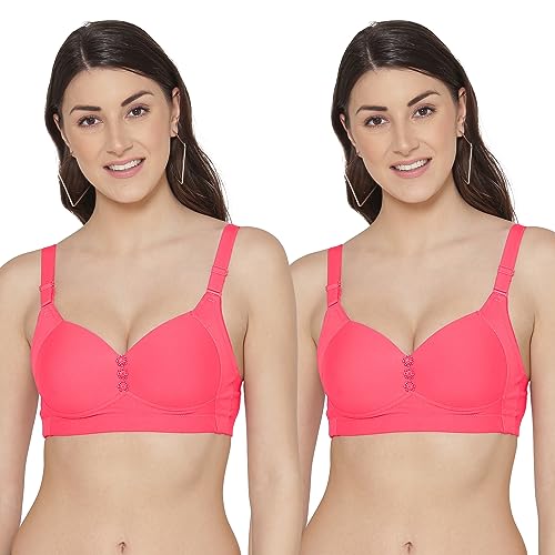 Image of Tweens Lite Wite - Minimiser Medium Padded Cotton Lycra Bra (Plus Size) - Triple Hook - Full Coverage - Wirefree - Seamless T-Shirt Bra