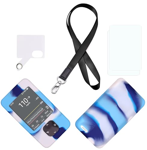 Funda Dexcom G7 G6 silicona azul accesorio protector pantalla cordón monitor