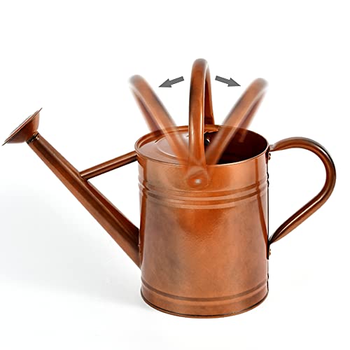 Metal Watering Can For Outdoor And Indoor Plants, Watering Can Decor, 1 Gallon (1 Gallon Copper) #TOP2