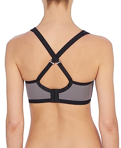 Natori Women's Power Yogi Contour Convertible Sport Bra, Grey/Black, 40Ddd #TOP2