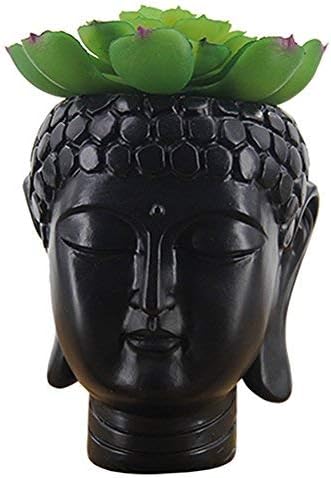 Buddha Planter Buddha Head Flower Pot The Talking Fruit Hand Painted Windowsill Planter Pot for Succulent- 4 Inch,Cacti,Indoor Pots