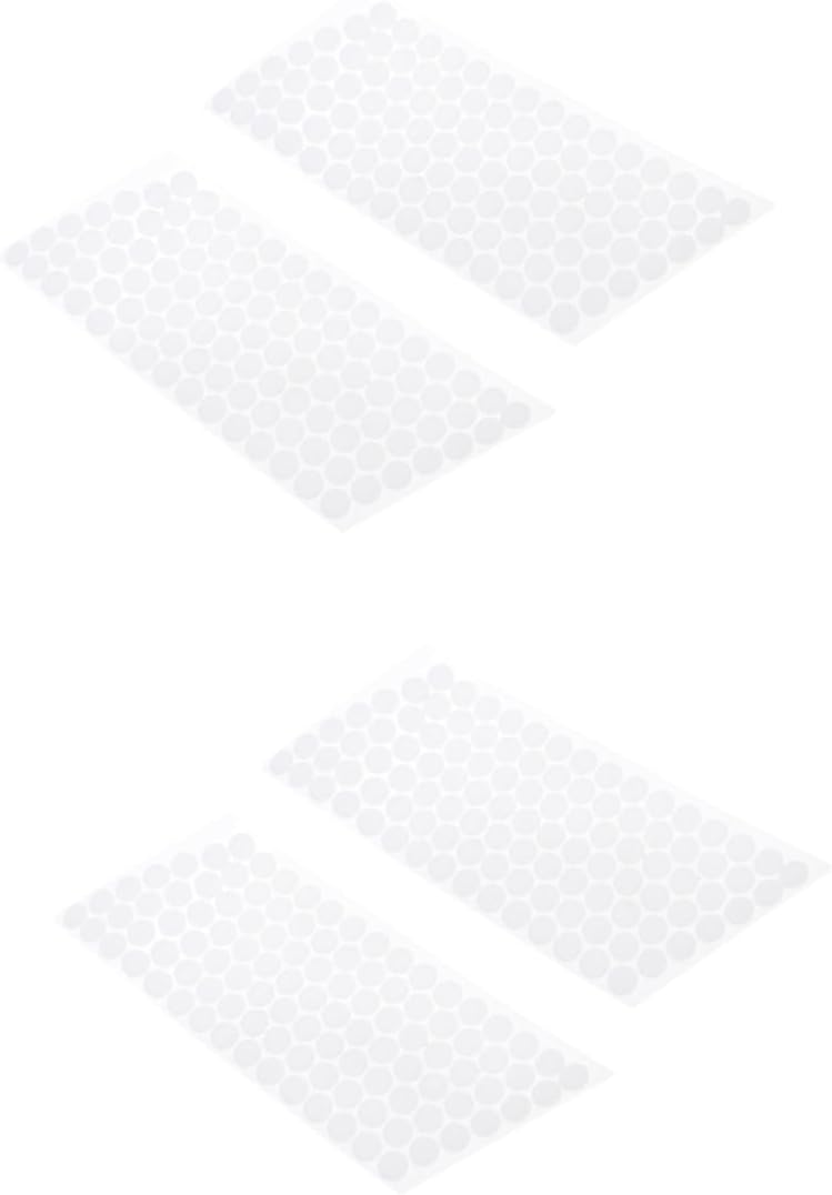 STOBOK 400pcs Self-Adhesive Round Hook and Dots for Home Office and Crafting and Dot Stickers Strong Adhesive White