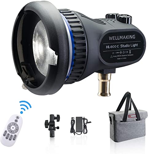 WELLMAKING 80W COB LED Spotlight Video Light with Bowens Mount