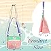 Noamus 3 Pack Mesh Bag for Holding Beach Shell, Multi-Color Sand Toys Storage Tote Bags, Sea Shell Collecting Bag with Adjustable Carrying Straps and Zipper for Swimming Gifts (3 Styles)