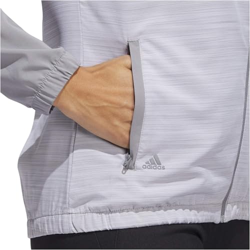 Veste coupe-vent adidas Heather Block zippée avec tissu technique haut de gamme