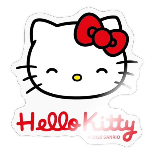Hello Kitty Souriante Avec Le Lettrage Hello Kitty Autocollant Sticker