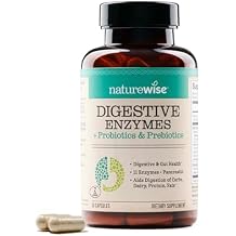 NatureWise Digestive Enzymes - Multi Enzymes with Probiotics + Prebiotics - Post Mealtime Comfort & Bloating Support + Aids Digestion and Gut Health - Soy-Free, Non-GMO - 60 Capsules[1-Month Supply]