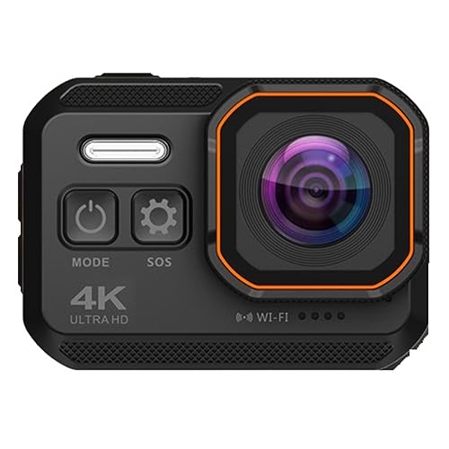 Caméra d'action 4K 1080P 60fps Stabilisée IP68 sous-Marine Étanche Casque Moto Sport Vidéo Cam Moto Vélo 16MP WiFi Webcam (Color : NO SD Card, Size : 1)