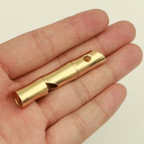 Silbatos de latón en forma conjunta para emergencia 2 piezas miniatura 6