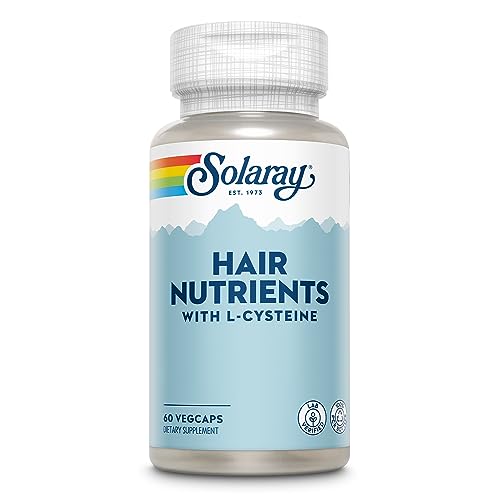Image of SOLARAY Hair Nutrients w /L-Cysteine - Hair Health Support for Men and Women - Contains Biotin, Vitamin C, L Cysteine Amino Acids and Other Essential Nutrients - Lab Verified - 30 Servings, 60 VegCaps