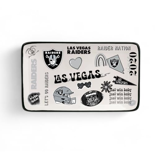 The Memory Company Officially Licensed NFL - Las Vegas Raiders Team Spirit Trinket Tray