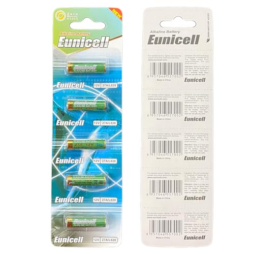 Pack of 5-27A L828 Eunicell 12V Alkaline Batteries - Suitable for use in LED lights, Digital Voice Recorders, Toys, Blood Glucose, Cholesterol Testing, Meters, Toys - Image 5