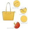 Lloyd Baker London – GLOSHI Leather Tote Bag: Women's Classic Modern Design in 100% Genuine Full Grain Leather with a Full Zip Closure- CEYLON YELLOW (Yellow) #3