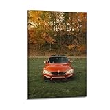 Sportwagen-Poster, M3, Coupé, Herbstlandschaft, Herbstlaub, Luxusauto, Naturlandschaft, Poster, dekorative Malerei, Leinwand, Wandposter und Kunstdruck, moderne Familienschlafzimmer-Dekoration, Poster