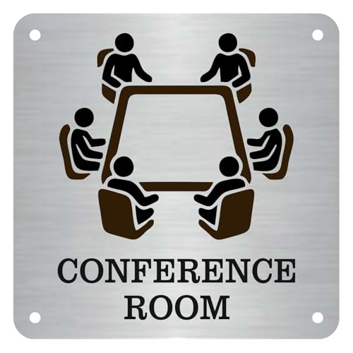 Image of CONFERENCE, CONSULTING ROOM Sign, 8x8 Inch, Durable Steel, Dual Mount