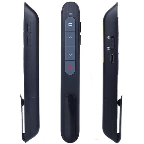 Image of Wireless Presenter with Bluetooth & 2.4G RF Modes, Volume Control & Hyperlink Support, USB-C /A Dual-Port, Plug & Play Portable Presentation Remote for Windows /Mac /Linux /Android